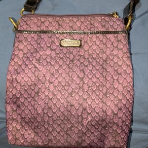 Coach Stylish Purple And Black Crossbody Bag